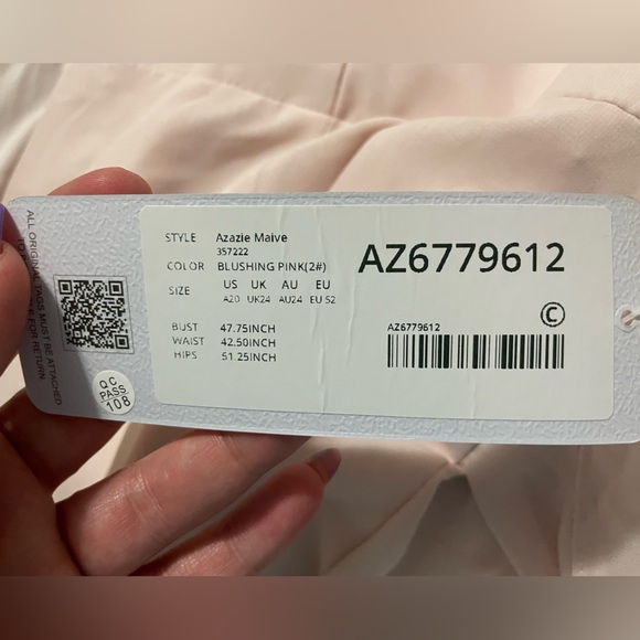 Bridesmaids Dress from Azazie in Blushing Pink - Picture 3 of 3